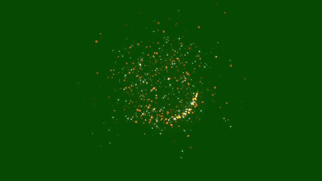 Glitter sparkles blust, magic sparkles glitter stars, stars blinking sparkle animation, dust light glowing transparent on green screen background, twinkle light stars sparkle. 4K