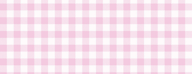 Obraz na płótnie Canvas Pink gingham pattern background vector