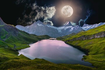 lake and mountains © mdismaeilhossain3537