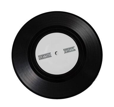 Vinyl record playing retro music and sound