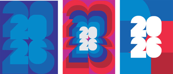 Layout design for sports event of 2026 year. Sports background for event, tournament, invitation or cup. Layout design template with geometric shapes. World Championship 2026 © annie