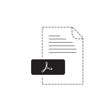 PDF Stylish Document Icons Set For Different File Extensions