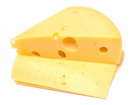 cheese set isolated on white background