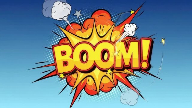 Comic book explosion graphic with the word BOOM.