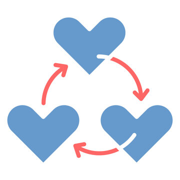 Love Triangle Vector Icon