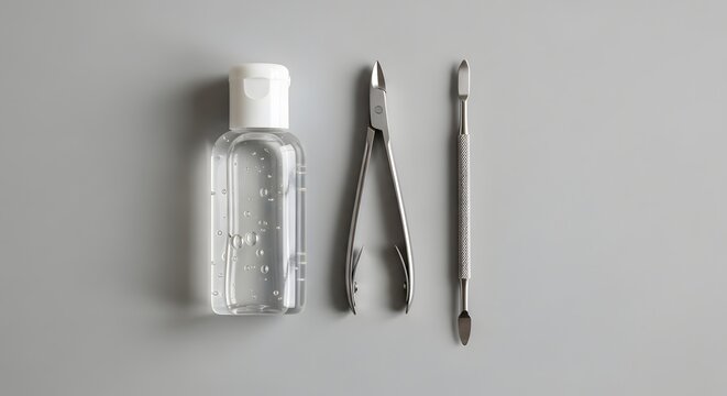 Hand sanitizer nail cutter pusher