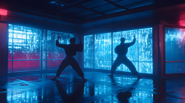 Holographic Martial Arts Dojo Technique Displays Th