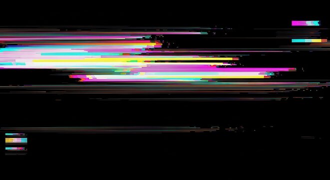 Glitch Overlay Stock Image In Black Background