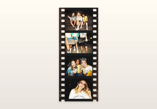 Analog Film Frame Template, Retro Photo Border & Vintage Polaroid Mockup Overlay