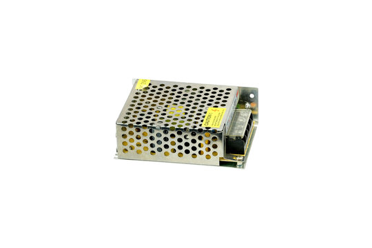 Switching Power Supply Unit LED Driver Isolated on White Background AC DC Converter Module