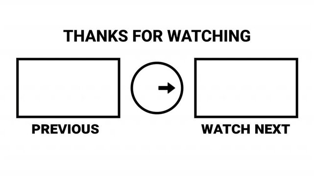 Animated Youtube end screen animation on a transparent background ,Suitable for customizing with text, images, and calls to action.