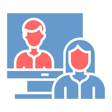 Video Interview Vector Icon