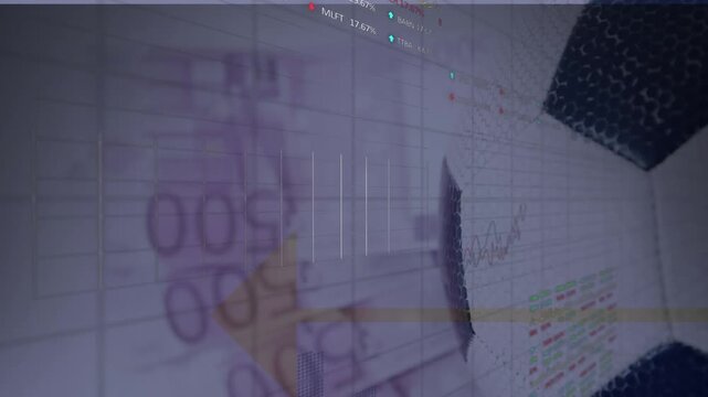 Animation of data processing over football