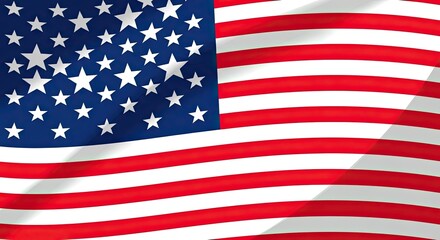 Fototapeta premium Waving american flag a symbol of freedom and national pride
