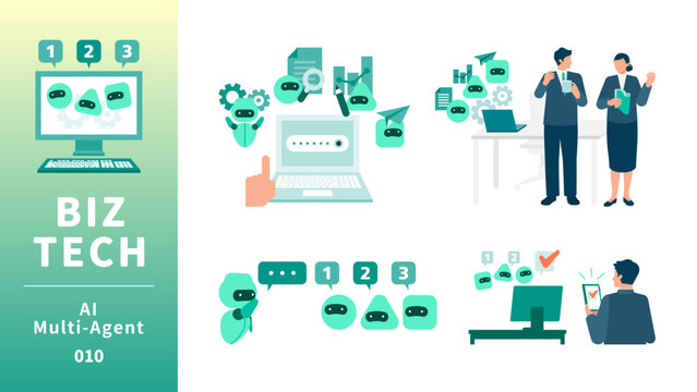 Autonomous AI multi-agent systems working in the background to complete complex tasks unattended, providing seamless business process automation and efficient workflow solutions.