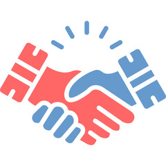 Fototapeta premium Deceptive Handshake Vector Icon