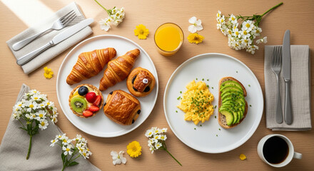 Easter Monday brunch table setup