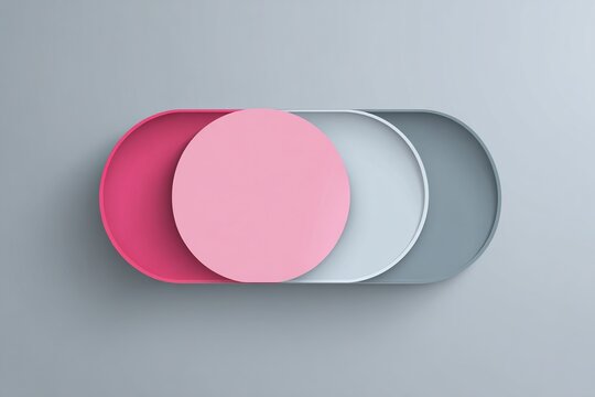 Minimal business template with capsule shape rounded division and modern geometric layout