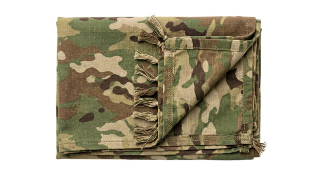 Folded military camouflage shemagh or tactical scarf