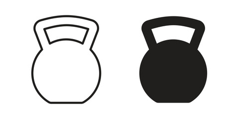 Fototapeta premium Kettlebell icon concepts pack. icon set vector illustrations eps10