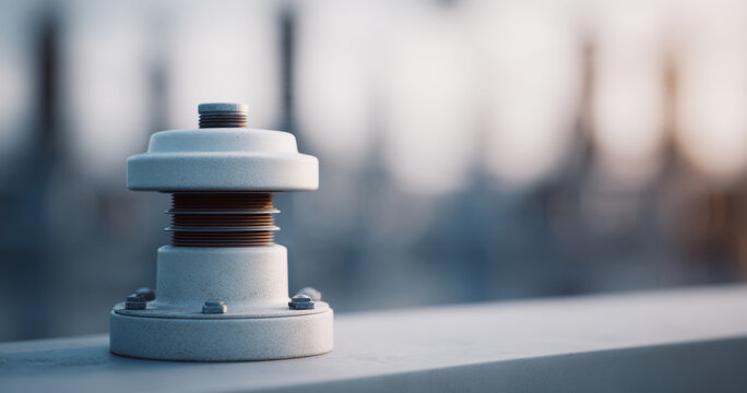 Close-up of electrical insulator component