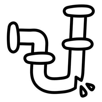 linear design icon of pipe leakage 