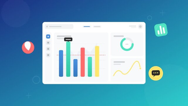 Digital Dashboard UI and Analytics Icon Set Collection