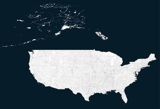 The united states road map: United States Road Map Vector &ndash; USA Highway and Interstate Network Editable