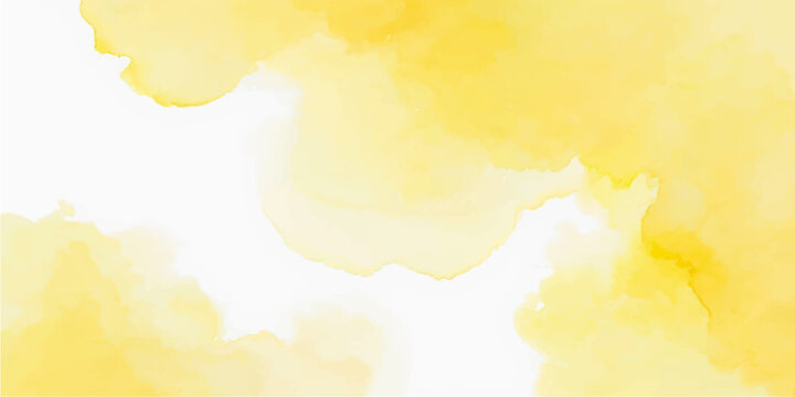 Vintage grunge paper texture featuring an abstract watercolor painting of orange and yellow clouds with a colorful artistic splash design