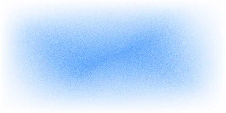 Abstract gradient shape with noise, blue blurred grainy color gradation, vibrant design element.