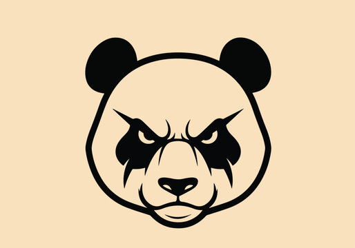 Fierce panda face mascot vector illustration: Gaming logo - Gaming Mascot - esport mascot vector illustration  Logo, Mascot, E-Sport, vector mascot - Mascot Logo