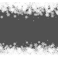 Obraz premium Falling snowflakes icon set collection in flat style. Christmas snowfall vector illustration on isolated background. Snow flake sign business concept.