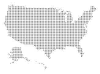 Obraz premium Worldwide map with dots in flat style. Dotted world map vector illustration on isolated background. Continent cartography sign business concept.