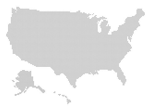 Worldwide map with dots in flat style. Dotted world map vector illustration on isolated background. Continent cartography sign business concept.