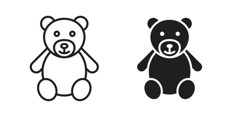 Naklejka premium Teddy bear icon concepts pack. icon set vector illustrations eps10