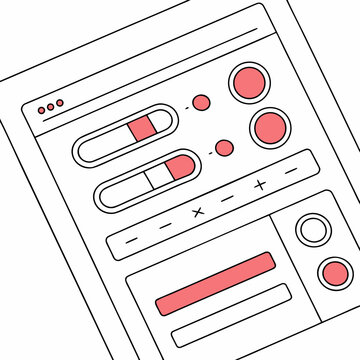 User interface elements, modern graphic design element, web design, app design, ux design element, graphic resource, vector illustration.