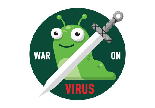 Cartoon slug fighting virus illustration: Gaming logo - Gaming Mascot - esport mascot vector illustration  Logo, Mascot, E-Sport, vector mascot - Mascot Logo