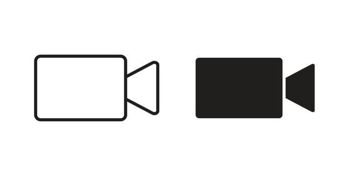 Video call icon concepts pack. icon set vector illustrations eps10