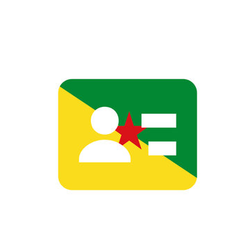 French Guiana User Id Card In Icon