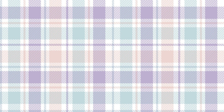 Scottish tartan in soft pastel shades; a geometric textile pattern for spring and summer clothing, interior design, and decorative backdrops