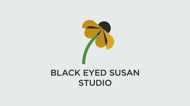 Black Eyed Susan flower logo.