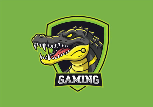 Fierce crocodile gaming mascot emblem: Gaming logo - Gaming Mascot - esport mascot vector illustration  Logo, Mascot, E-Sport, vector mascot - Mascot Logo