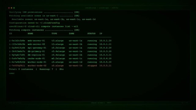 Cloud Storage Buckets and Kubernetes Cluster Management Terminal Interface.