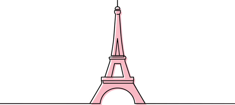 Eiffel Tower Paris Landmark Icon.