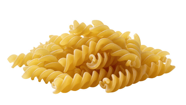 Pile of Golden Fusilli Pasta Spirals