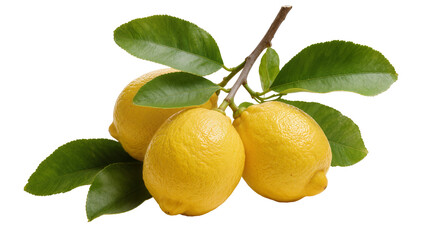 Yellow Lemons with Green Leaves and Branch © Gabriela