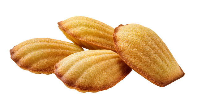 Golden Madeleines Shell Shaped Cakes Stacked Together
