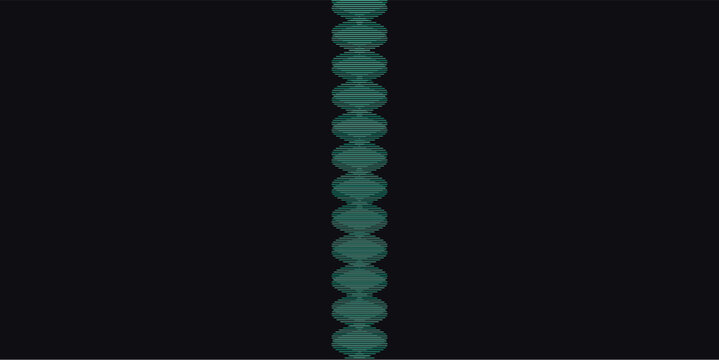 Abstract Sound Wave Design with Audio Frequency Lines on Minimal Background