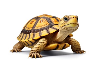 Obraz premium Reptile animal turtle white background.