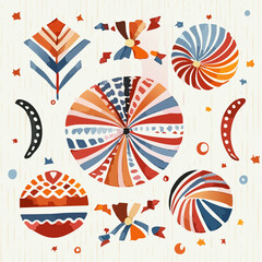 Obraz premium abstract geometric shapes pattern